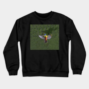 Painted Bunting Bird in Flight Crewneck Sweatshirt